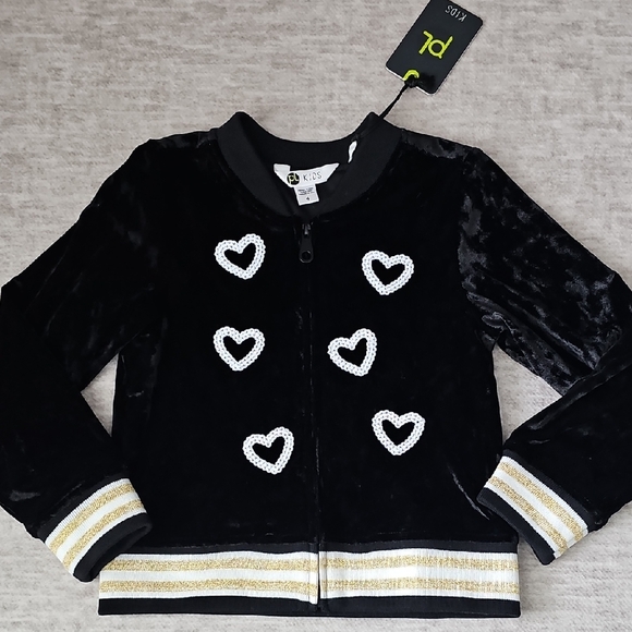 Petit Lem Other - Petit Lem Black and Gold Heart Sweatshirt